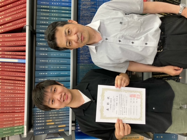 土山研M1の板橋紀幸君が2022年度九州支部合同学術講演会において、口頭発表優秀賞を受賞しました！